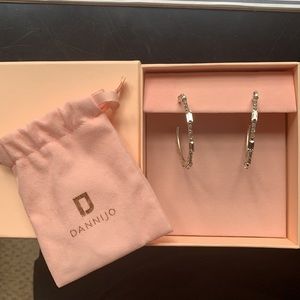 Dannijo Statement Sliver Hoops with dust bag & box